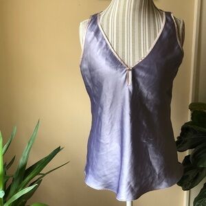 HALSTON Lavendar Silky Top Tank Lingerie Blouse